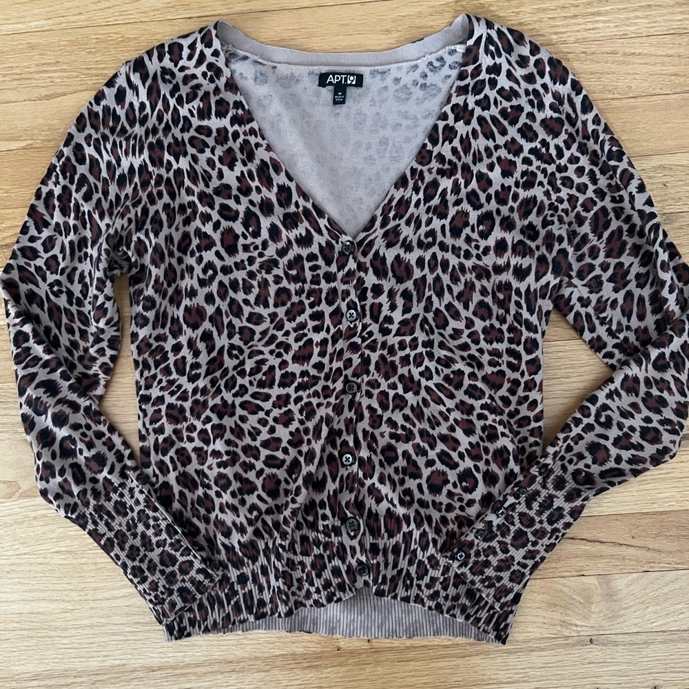 Apt 9 leopard button sweater